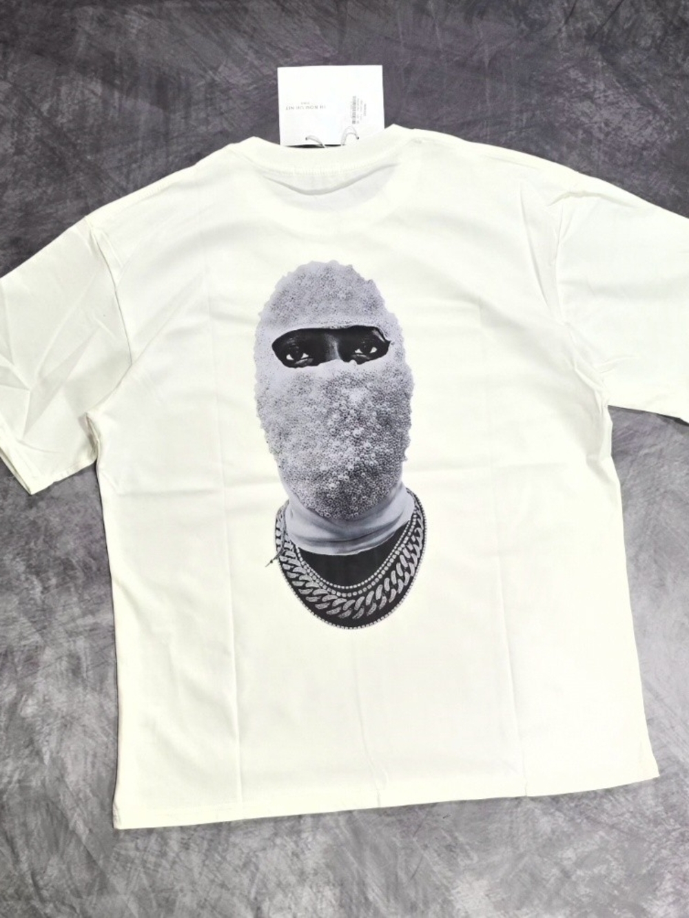 Masked Graphic Tee - Cream White Urban Streetwear Shirt [SIZES XL]